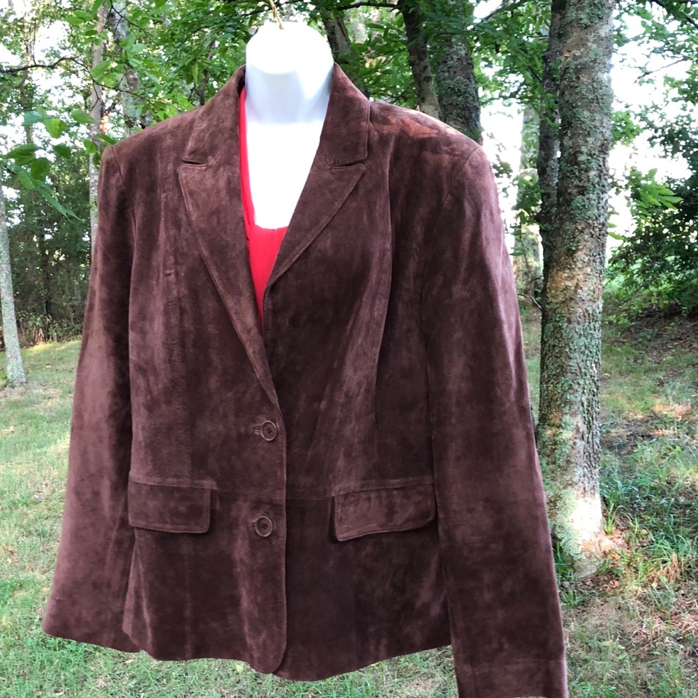 Margaret Godfrey Chocolate Blazer Jacket Size 12 - Picture 3 of 7